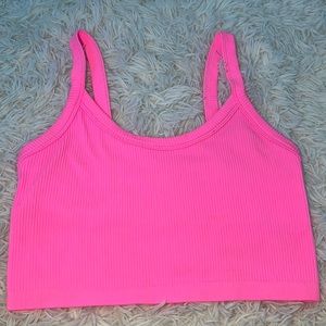 Hot pink athletic tank top